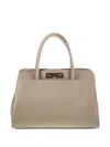 Fabiana Filippi Large Handbag With Metal Accessory In Neutral