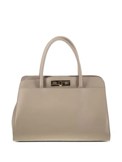 Fabiana Filippi Large Trapeze Tote Bag In Neutral