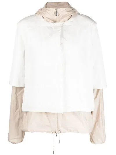 Fabiana Filippi Layered Padded Jacket In White