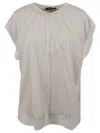 Fabiana Filippi Layered Shirt With Sheer Outer Layer In Gray