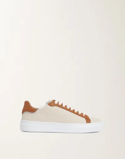 Fabiana Filippi Leather And Canvas Sneakers In Brown