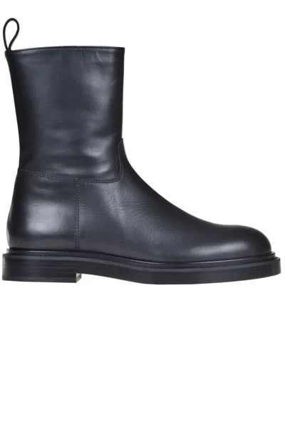 Fabiana Filippi Leather Ankle Boots In Black