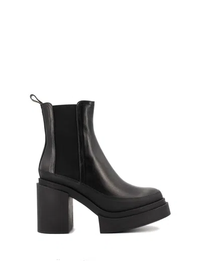 Fabiana Filippi Leather Ankle Boots In Black