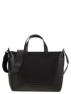 Fabiana Filippi Leather Bag With Diamond Thread In Black