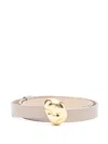 Fabiana Filippi Leather Belt In Neutral