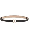 Fabiana Filippi Hook Buckle Single Loop Waist Belt In Black