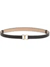 Fabiana Filippi Hook Buckle Single Loop Waist Belt In Black