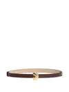 Fabiana Filippi Calfskin Belt In Burgundy