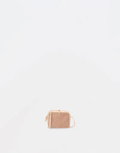 Fabiana Filippi Leather Camera Bag In Dusty Pink