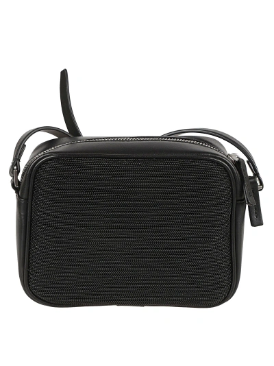 Fabiana Filippi Leather Camera Shoulder Bag In Black