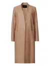 Fabiana Filippi Long Nappa Leather Jacket In Brown