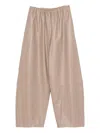 Fabiana Filippi Leather Cropped Trousers In Brown
