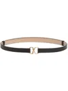 Fabiana Filippi Hook Buckle Single Loop Waist Belt In Black