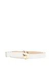 Fabiana Filippi Leather Gold-tone Belt In White