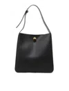Fabiana Filippi Leather Hobo Bag With Eclipse Buckle In Black