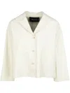 Fabiana Filippi Leather Jacket In 白色