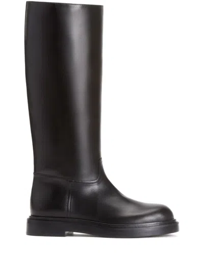 Fabiana Filippi Calfskin Tube Boots In Black