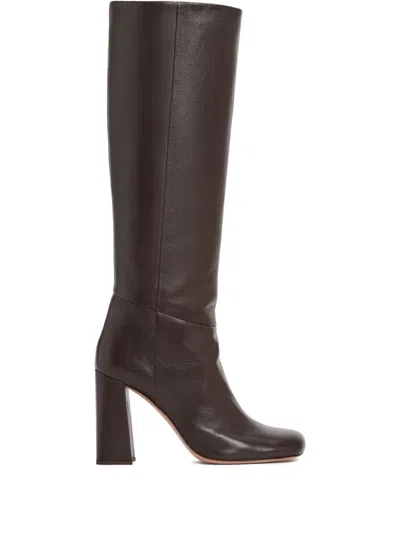 Fabiana Filippi Leather Knee-high Boots In Brown