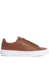 Fabiana Filippi Leather Lace-up Sneakers In Brown
