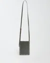 Fabiana Filippi Stud-embellished Crossbody Bag In Green