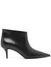 Fabiana Filippi Leather Pointed Ankle Boots In Black