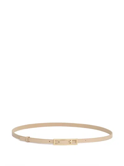 FABIANA FILIPPI LEATHER RECTANGLE-BUCKLE BELT