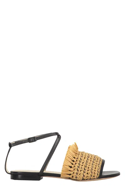 Fabiana Filippi Leather Sandals In Brown