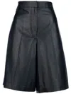 Fabiana Filippi High Waist Pleated Wide Leg Shorts In Black
