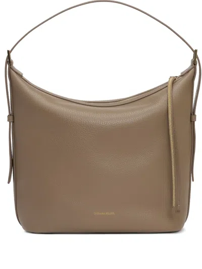 Fabiana Filippi Leather Shoulder Bag In Brown