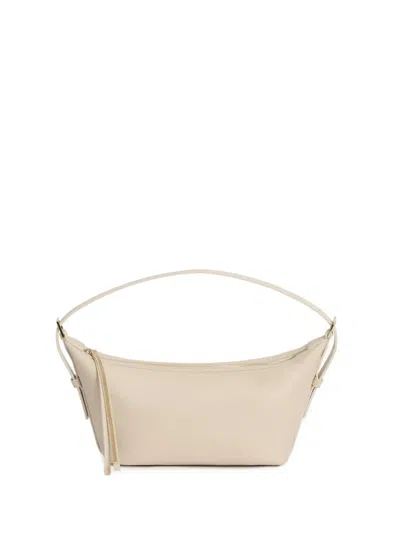 Fabiana Filippi Leather Shoulder Bag In Neutrals