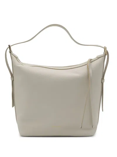 Fabiana Filippi White Leather Shoulder Bag In Neutrals