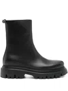 Fabiana Filippi Leather Side-zip Boots In Black