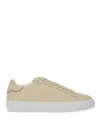 Fabiana Filippi Leather Low-top Sneaker Rubber Sole In Neutral