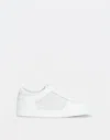 Fabiana Filippi Leather Sneaker With Mesh Inset In White