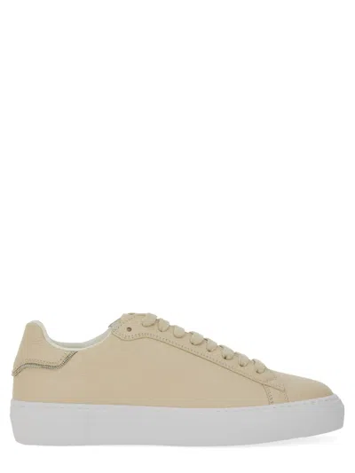 Fabiana Filippi Leather Sneakers In Neutral