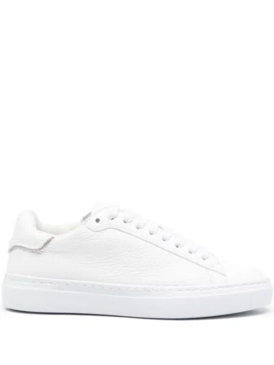 Fabiana Filippi Leather Sneakers With Chic Detailing And Comfortable Fit In White