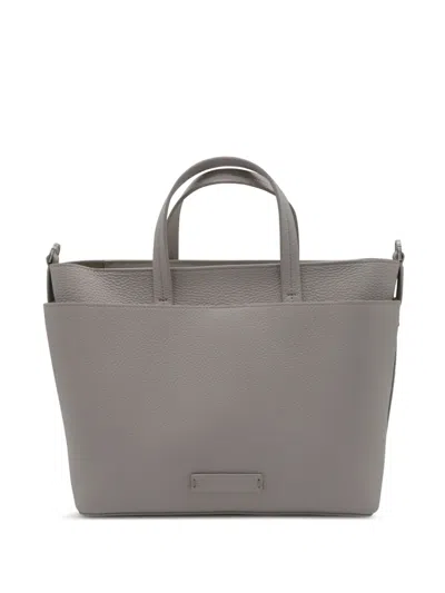 Fabiana Filippi Leather Tote Bag In Grey