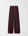 Fabiana Filippi Leather Wide Leg Trousers In Red