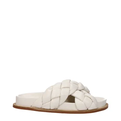 Fabiana Filippi Leather Women's Slipper In Beige