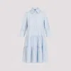 Fabiana Filippi Light Blue Cotton Mini Dress In Blue
