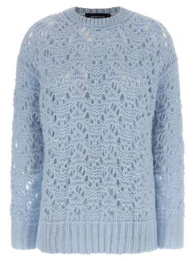 Fabiana Filippi Openwork Sweater Sweaters And Cardigans Light Blue