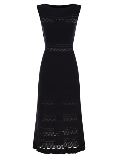 Fabiana Filippi Light Cotton Sleeveless Dress In Blue