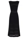 Fabiana Filippi Cotton Sleeveless Midi Dress In Blue