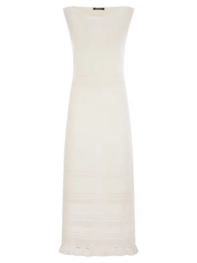 Fabiana Filippi Light Cotton Sleeveless Dress In White