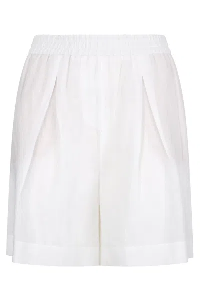 Fabiana Filippi Light White Short Pants And Comfortable.