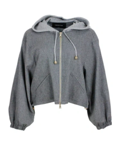 Fabiana Filippi Lightweight Bomber Jacket In Gray