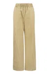 Fabiana Filippi Loose Waist Bag Details Casual Pants In Beige