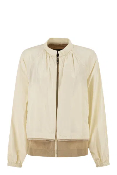 Fabiana Filippi Lightweight Jacket With Contrasting Panels In White