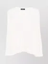 Fabiana Filippi Lightweight Knit V-neck Sweater With Ribbed Cuffs In White