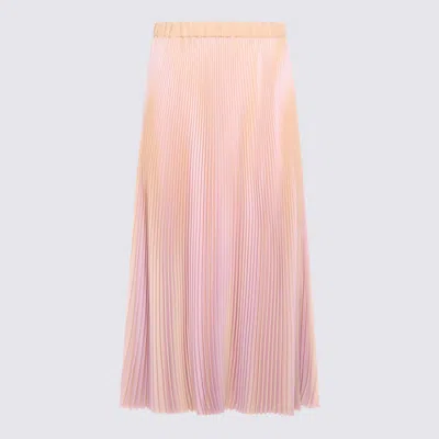 Fabiana Filippi Lightweight Midi Skirt Pleated Design In Animal Print